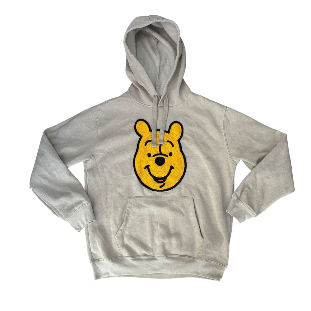 Disney‎ Winnie the Pooh Hoodie Embroidered Sand Graphic Pullover Womens Large